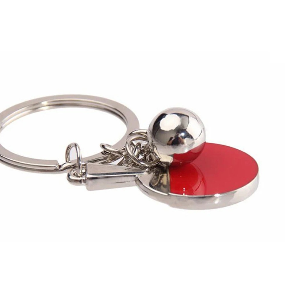 Table Tennis Keychain - Mini-Tischtennisschläger-Ball-Schlüsselanhänger aus Zinklegierung, Schmuckgeschenke, Mini-Tischtennisschläger-Schlüsselring, kreativer