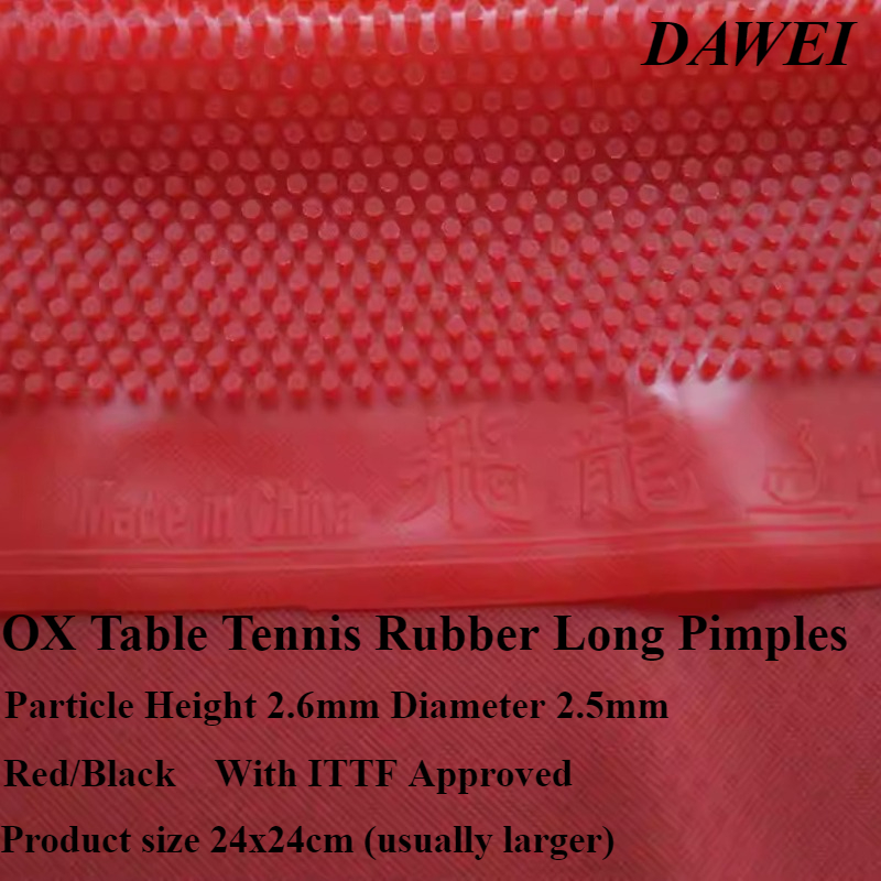 Table Tennis Height - Flying Dragon OX Tischtennis-Gummi, lange Noppen,