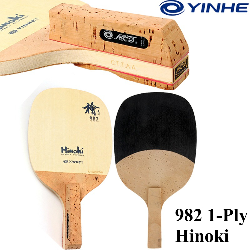 Table Tennis Japanese - YINHE 982 1-lagiges Massives Hinoki Tischtennisschlägerholz