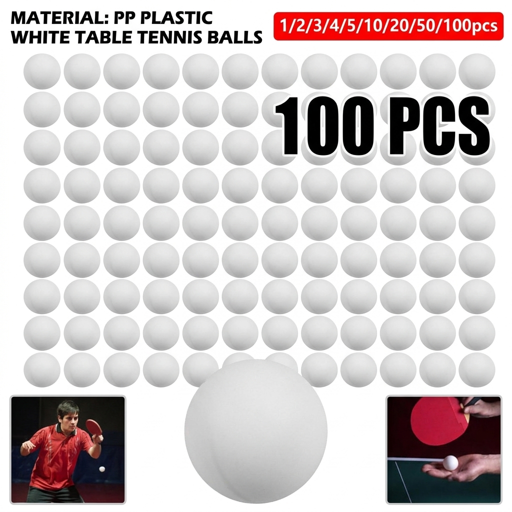 Table Tennis No 1 - 40mm Matte Farbige Tischtennisbälle aus PP-Kunststoff,