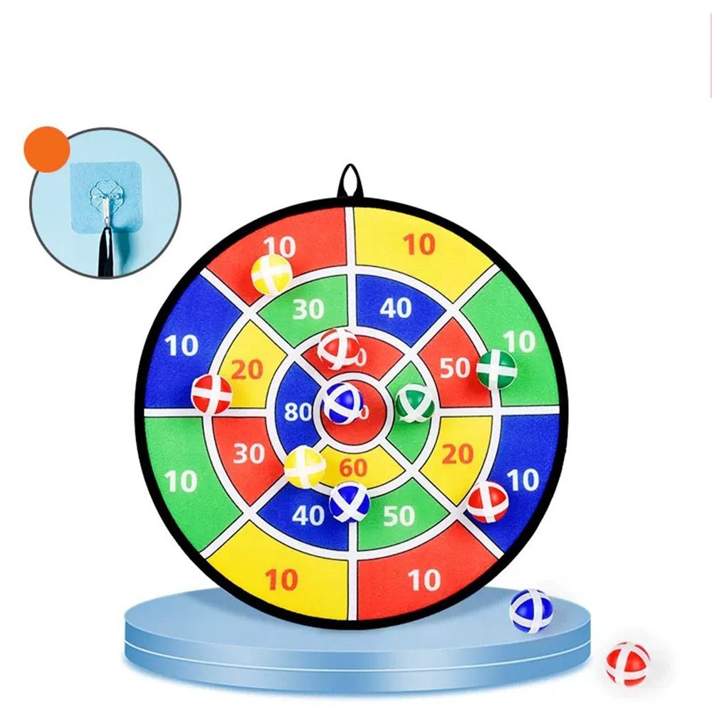 Practice Target Board - Praktisches Zahlen-Dartboard mit Cartoon-Muster, Klebeball, Sportspiel,