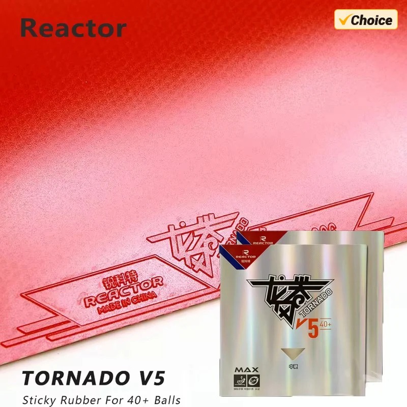 Table Tennis Game - REACTOR Tornado V5 Tischtennisbelag, klebriger Loop-Attack-Belag,