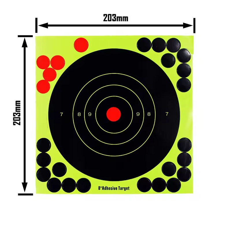 Practice Target Board - 10-80 Stück 8-Zoll Splatter-Zielaufkleber Hochsichtbare Reaktive