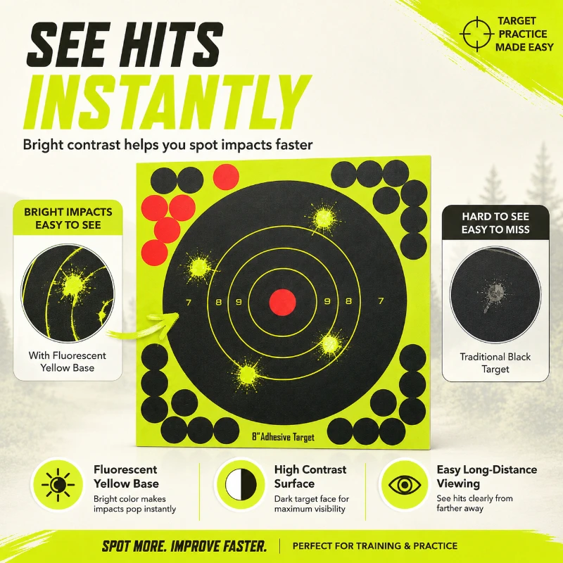Practice Target Board - Selbstklebende Splatter-Zielblätter mit Roten Punkten zur