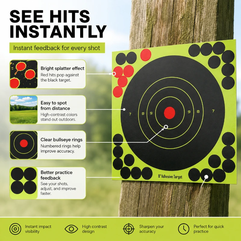 Runde Bullseye-Splatter-Zielsc – Practice Target Board Bewertung und Preis